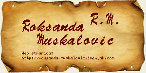 Roksanda Muskalović vizit kartica